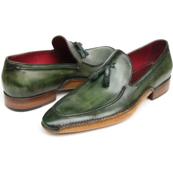 paul_parkman_side_sewn_ta_0.webp Outlet Paul Parkman Side Sewn Tassel Loafers Green