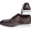 Outlet Paul Parkman Smart Casual Monkstraps Shoes Blue / Bordeaux
