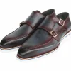 Outlet Paul Parkman Smart Casual Monkstraps Shoes Blue / Bordeaux