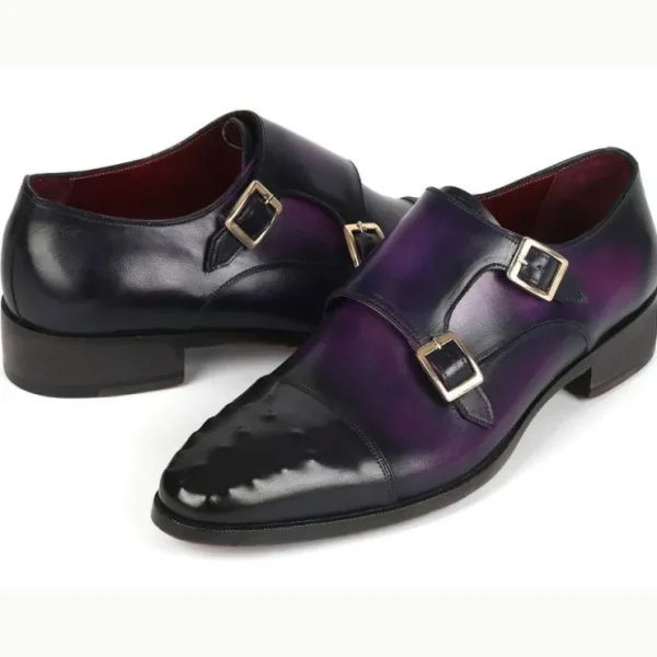 paul_parkman_studded_cap__2-1.webp Flash Sale Paul Parkman Studded Cap Toe Monkstraps Shoes Purple