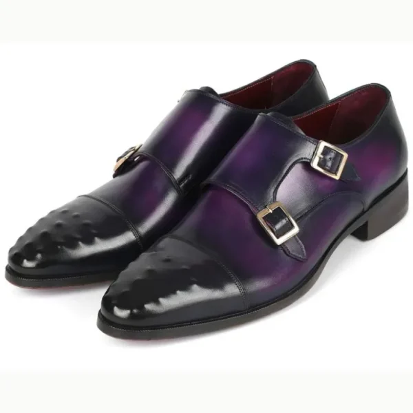 paul_parkman_studded_cap__4-1.webp Flash Sale Paul Parkman Studded Cap Toe Monkstraps Shoes Purple