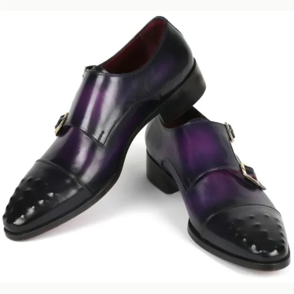 paul_parkman_studded_cap__5-1.webp Flash Sale Paul Parkman Studded Cap Toe Monkstraps Shoes Purple