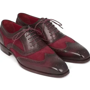 Hot Paul Parkman Suede & Calfskin Wingtip Oxfords Bordeaux