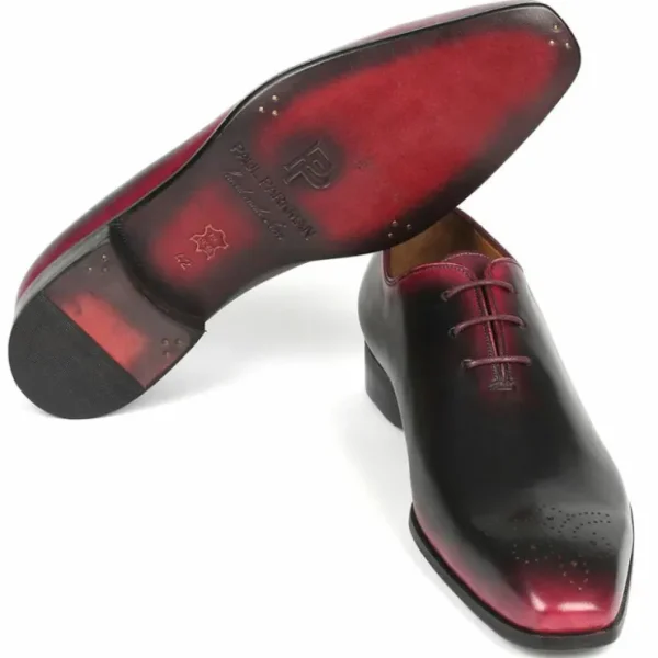 paul_parkman_wholecut_oxf_2.webp Sale Paul Parkman Wholecut Oxford Shoes Black / Red
