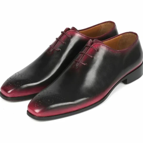 paul_parkman_wholecut_oxf_5.webp Sale Paul Parkman Wholecut Oxford Shoes Black / Red
