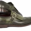 New Paul Parkman Wingtip Monk Strap Shoes Green
