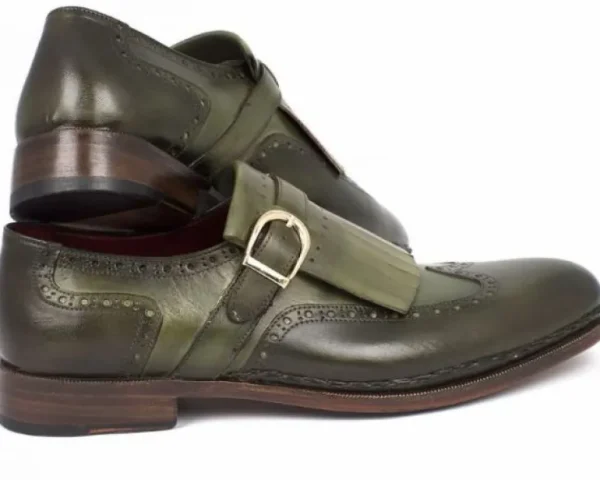 paul_parkman_wingtip_monk_1.webp New Paul Parkman Wingtip Monk Strap Shoes Green