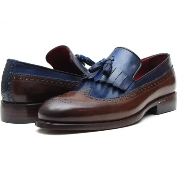 paul_parkman_wingtip_tass_0.webp New Paul Parkman Wingtip Tassel Loafers Brown/ Navy Brown/Navy