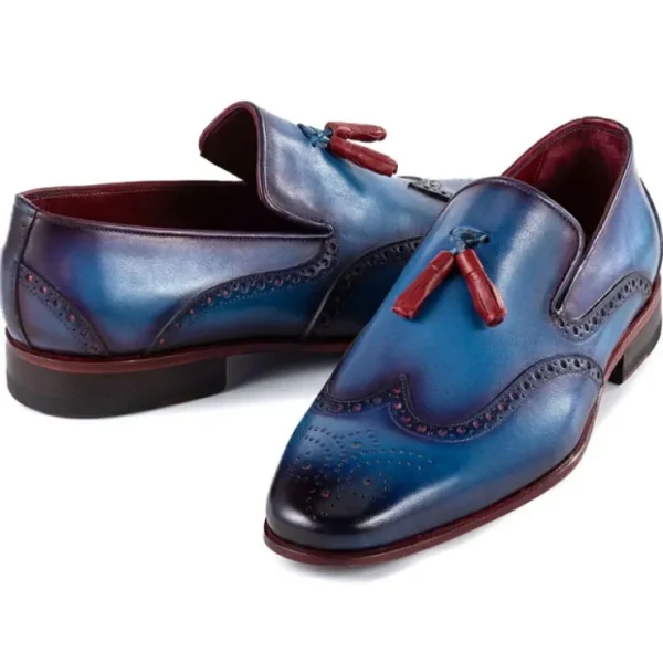 paul_parkman_wingtip_tass_1-2.webp Flash Sale Paul Parkman Wingtip Tassel Loafers Blue