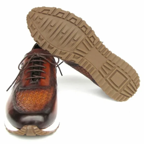 paul_parkman_woven_leathe_3-3.webp Fashion Paul Parkman Woven Leather Sneakers Brown