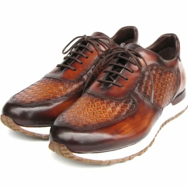 paul_parkman_woven_leathe_5-1.webp Fashion Paul Parkman Woven Leather Sneakers Brown