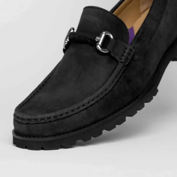 Cheap Robert Zur Dillon Suede Bit Loafers Black Chocolate