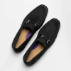 Cheap Robert Zur Dillon Suede Bit Loafers Black Chocolate