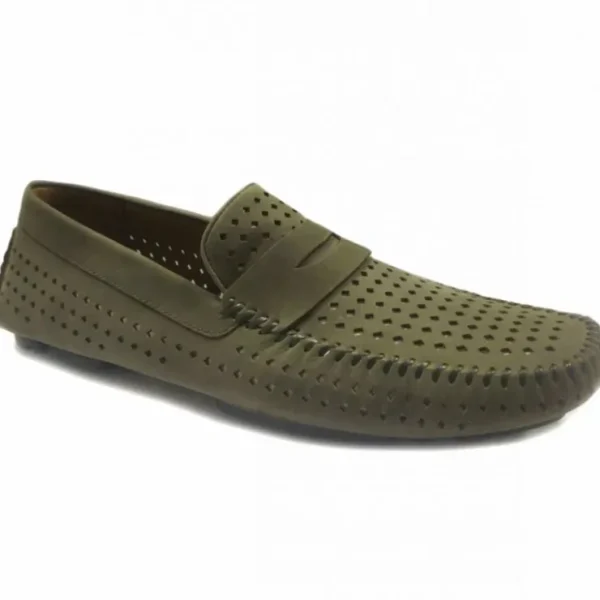 robert_zur_flyer_perforat_0.webp Outlet Robert Zur Flyer Perforated Driver Khaki