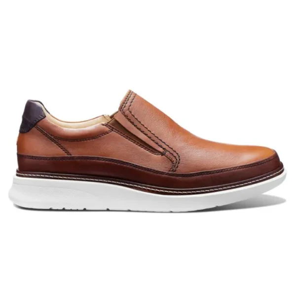 Clearance Samuel Hubbard Rafael Hyrbrid Leather Slip-On Tan