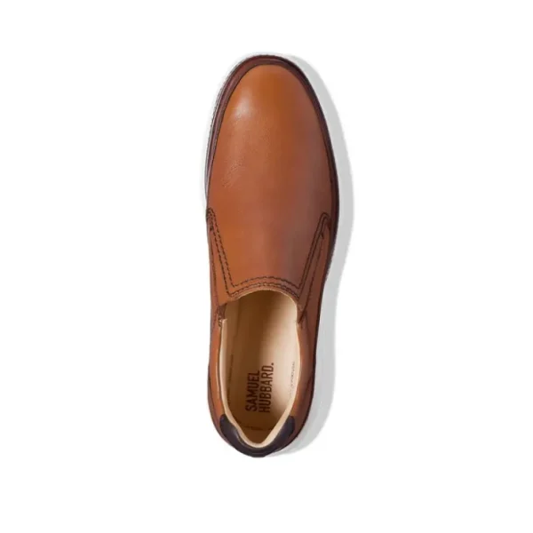 Clearance Samuel Hubbard Rafael Hyrbrid Leather Slip-On Tan