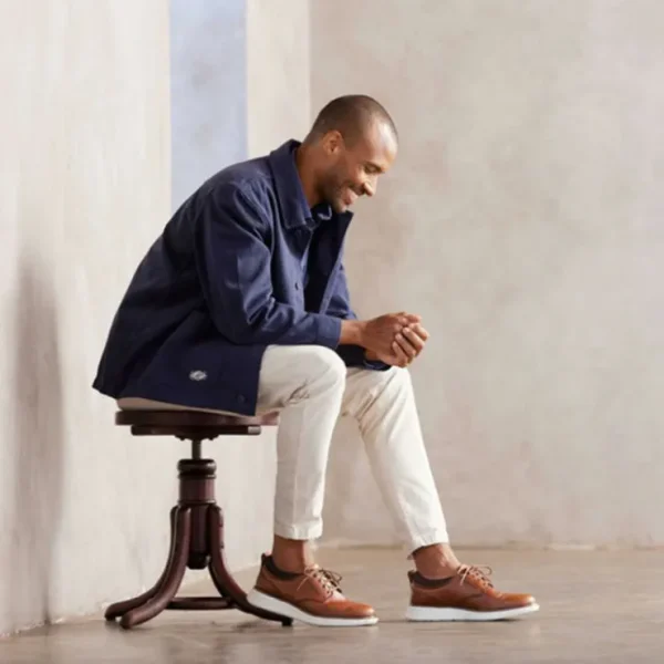 New Samuel Hubbard Rafael Lace-Up Nubuck Sneakers Tan