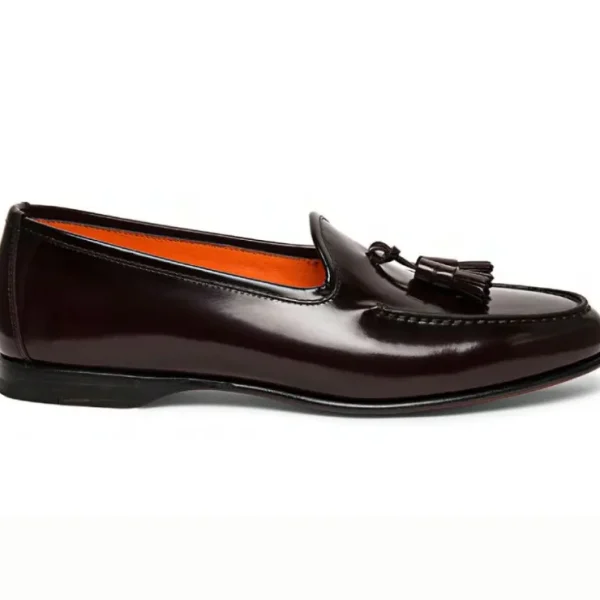 Sale Santoni Andrea T-POHB44 Loafers Burgundy