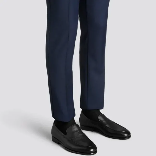 santoni_carlospmemn_calfs_5.webp Online Santoni CARLOS-P4-MEMN01 Calfskin Penny Loafer Black
