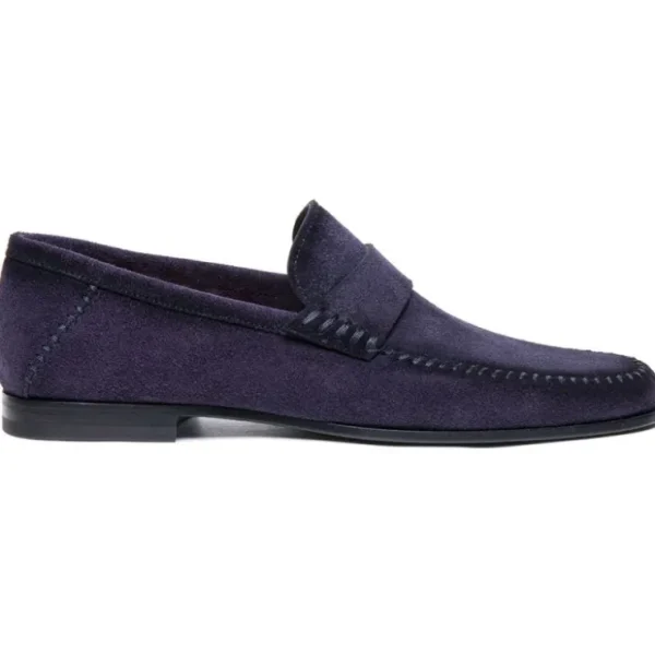 santoni_painervru_suede_p_0.webp Online Santoni PAINE-RVRU59 Suede Penny Loafer Blue