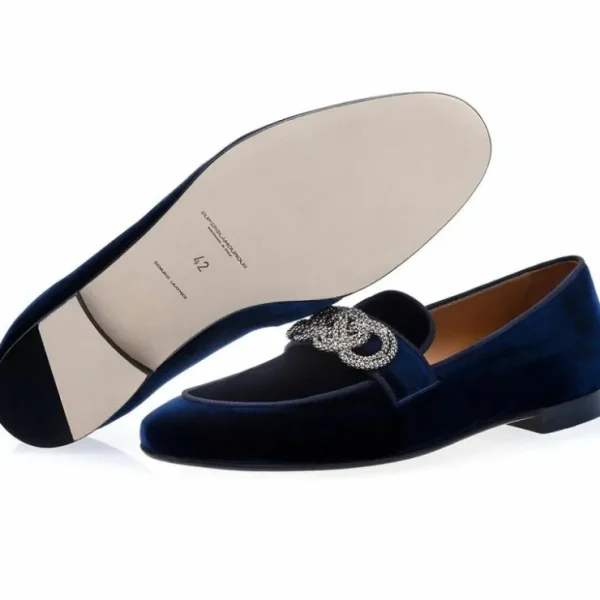 superglamourous_morosino__1.webp Outlet Superglamourous Morosino Velour Slippers Navy