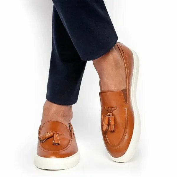 Discount Superglamourous Philippe Nappa Skate Sneakers Cognac