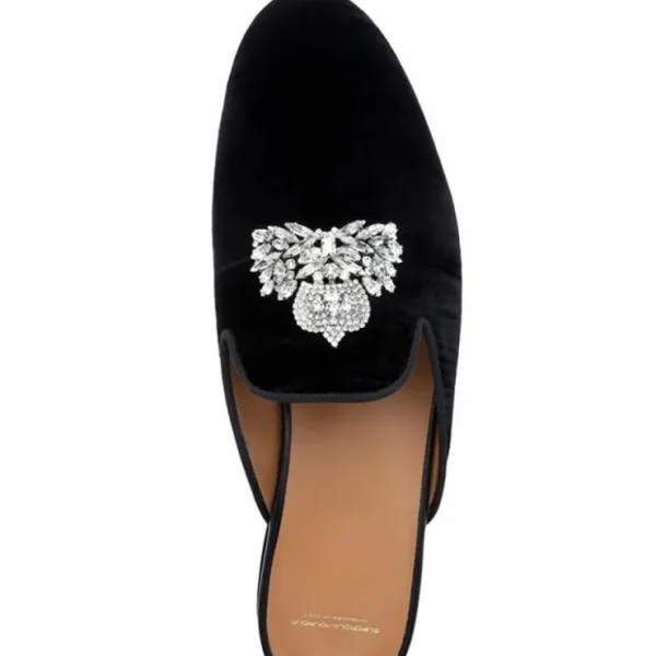 Shop Superglamourous Raoulux Wrinkle Mules Black
