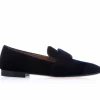 Sale Superglamourous Savoy Velour Slippers Navy