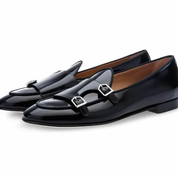 superglamourous_tangerine_0-16.webp Discount Superglamourous Tangerine 7 Brushed Belgian Loafers Black
