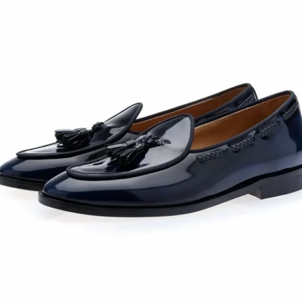 superglamourous_tangerine_0-32.webp Discount Superglamourous Tangerine 8 Brushed Belgian Loafers Navy