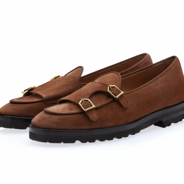 New Superglamourous Tangerine 7-T Softy Belgian Loafers Cigar