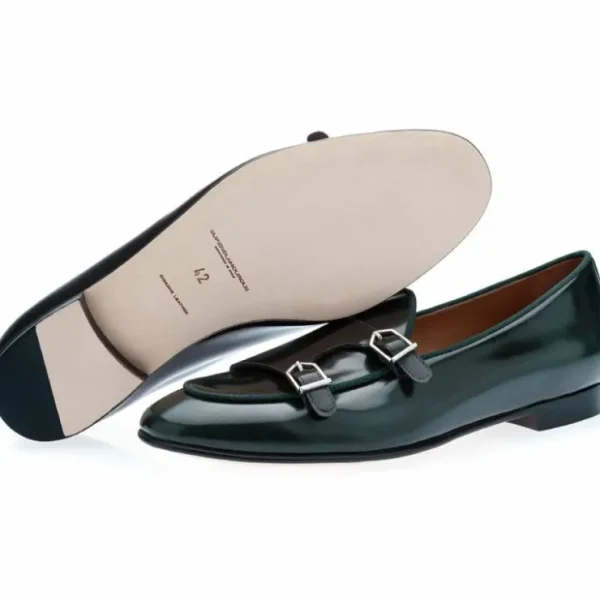 Best Superglamourous Tangerine 7 Brushed Belgian Loafers Green