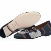 Outlet Superglamourous Tangerine 7 Tetris Belgian Loafers Navy