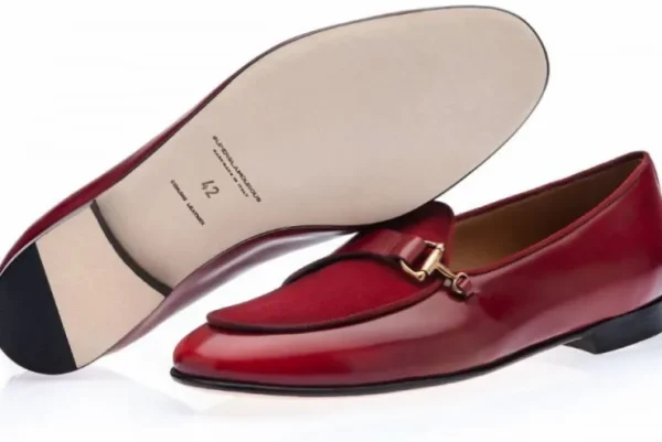 New Superglamourous Tangerine 12 Cordovan Belgian Loafers Burgundy