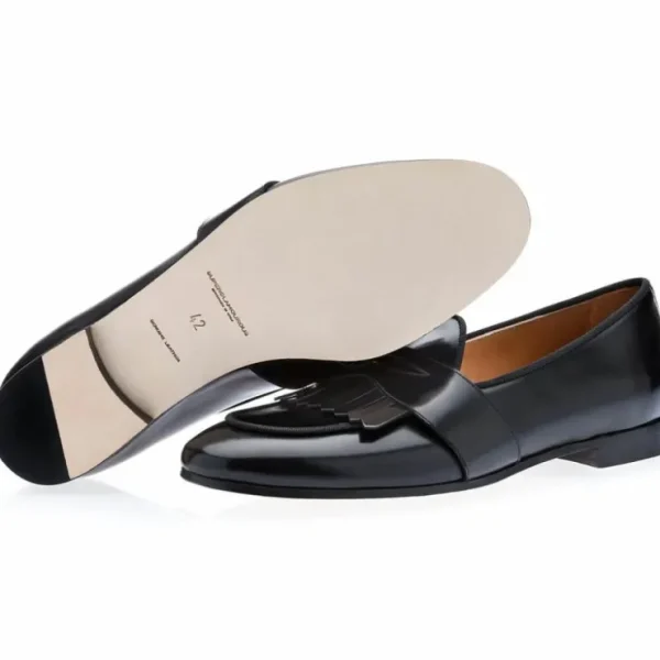 superglamourous_tangerine_1-5.webp Sale Superglamourous Tangerine 10 Cordovan Belgian Loafers Black