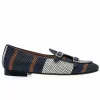 Outlet Superglamourous Tangerine 7 Tetris Belgian Loafers Navy