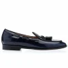 Discount Superglamourous Tangerine 8 Brushed Belgian Loafers Navy