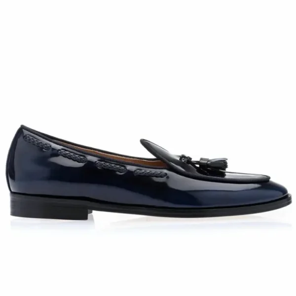 superglamourous_tangerine_2-32.webp Discount Superglamourous Tangerine 8 Brushed Belgian Loafers Navy