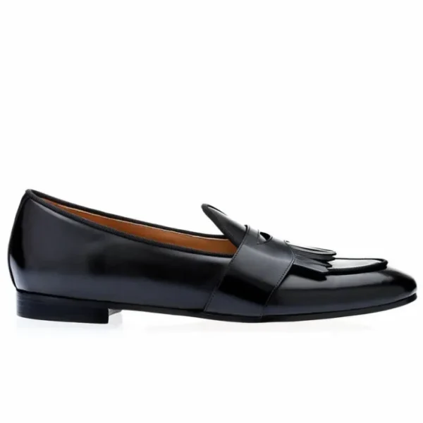superglamourous_tangerine_2-5.webp Sale Superglamourous Tangerine 10 Cordovan Belgian Loafers Black