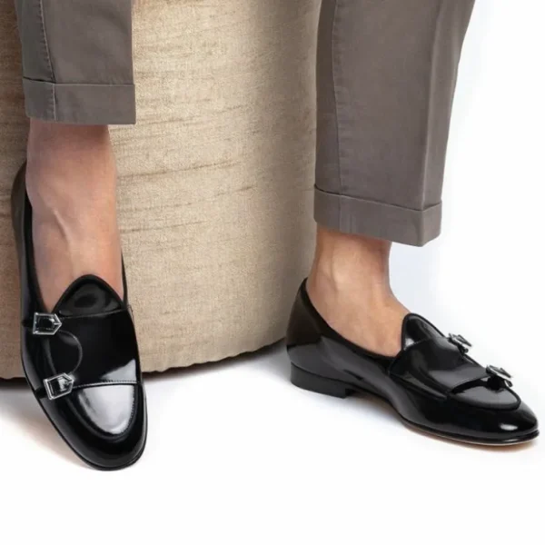 superglamourous_tangerine_3-15.webp Discount Superglamourous Tangerine 7 Brushed Belgian Loafers Black