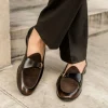 Discount Superglamourous Tangerine 12 Cordovan Belgian Loafers Brown
