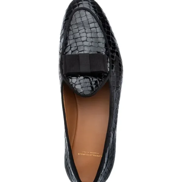 superglamourous_tangerine_3-45.webp Discount Superglamourous Tangerine 3 Crocolux Belgian Loafers Black