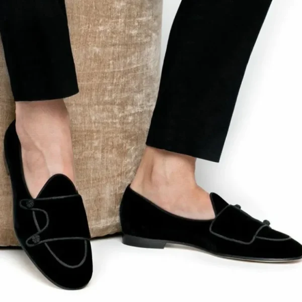 superglamourous_tangerine_4-21.webp New Superglamourous Tangerine 7 Velour Belgian Loafers Black