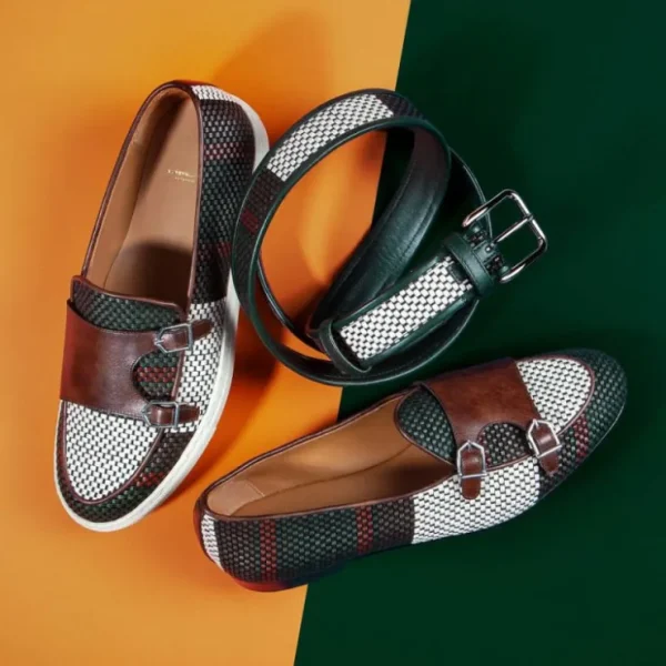 Outlet Superglamourous Tangerine 7 Tetris Belgian Loafers Green