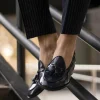 Discount Superglamourous Tangerine 8 Brushed Belgian Loafers Navy