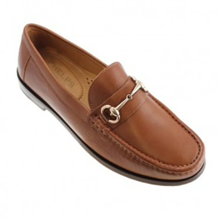 Discount T.B. Phelps TB Phelps Bridge Bit Tubular English Moccasin Tan