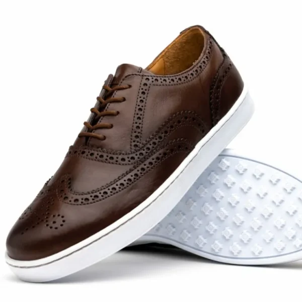 tb_phelps_clubhouse_wingt_1.webp Outlet T.B. Phelps TB Phelps Clubhouse Wingtip Sneakers Brandy