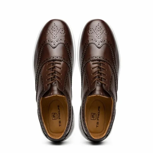 tb_phelps_clubhouse_wingt_5.webp Outlet T.B. Phelps TB Phelps Clubhouse Wingtip Sneakers Brandy