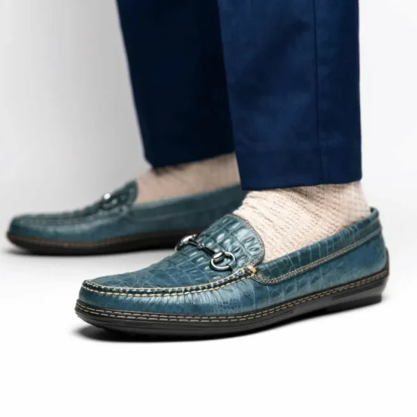 tb_phelps_croco_horsebit__8.webp Shop T.B. Phelps TB Phelps Croco Horsebit Driver Navy