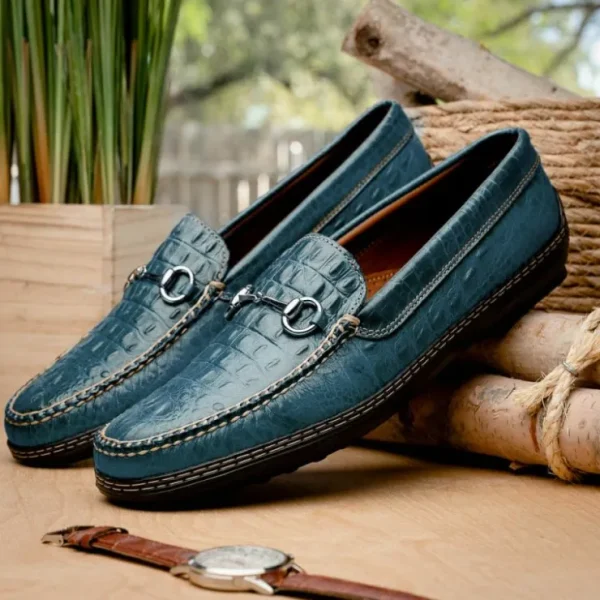 tb_phelps_croco_horsebit__9.webp Shop T.B. Phelps TB Phelps Croco Horsebit Driver Navy